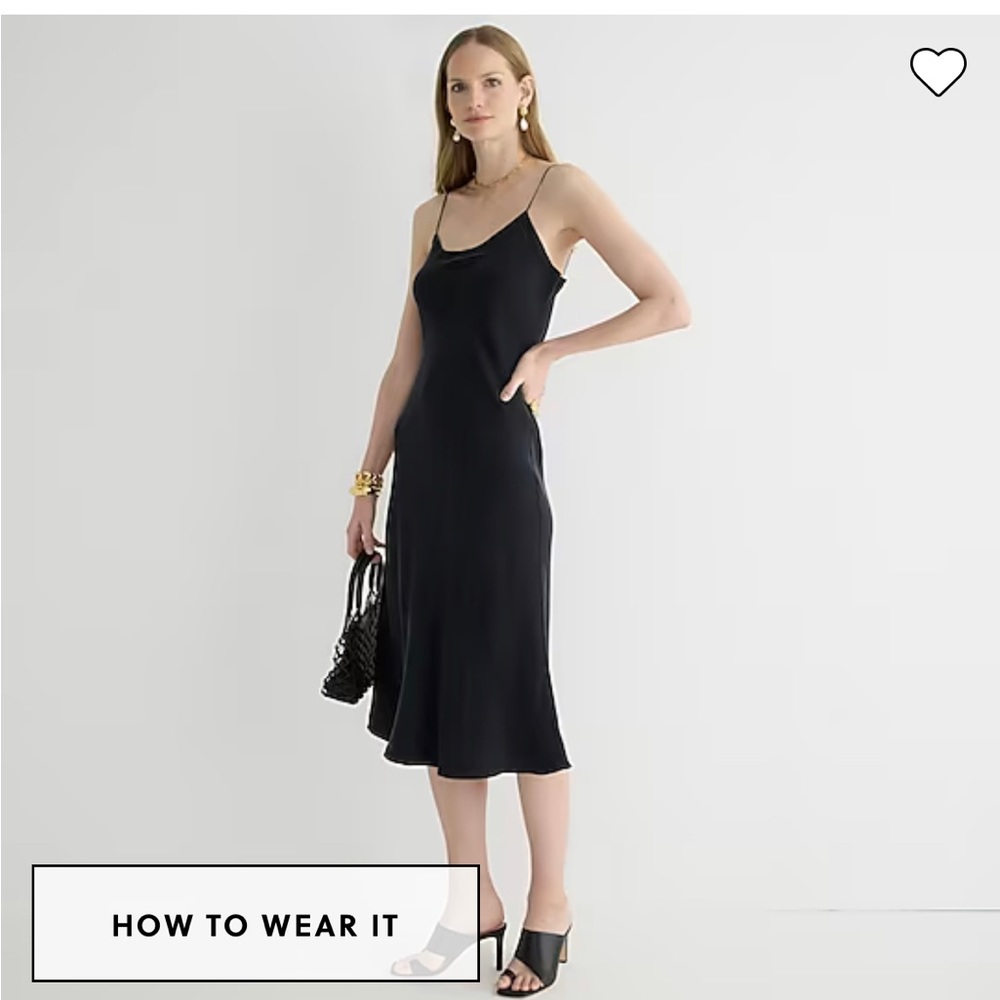 JCrew Gwyneth cupro blend slip dress